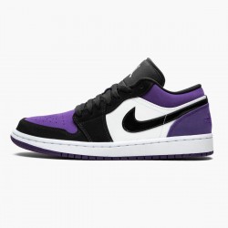 Kicksonfire Jordan 1 Low Court Purple White/Black/Court Purple 553558-125