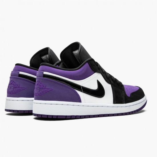 Kicksonfire Jordan 1 Low Court Purple White/Black/Court Purple 553558-125