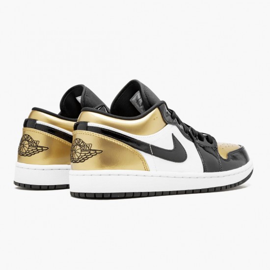 Kicksonfire Jordan 1 Low Gold Toe Black/Gold Black CQ9447-700