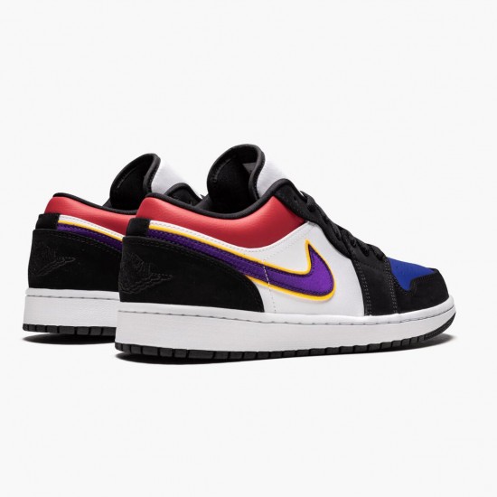 Kicksonfire Jordan 1 Low Lakers Top 3 Black/Field Purple/White CJ9216-051