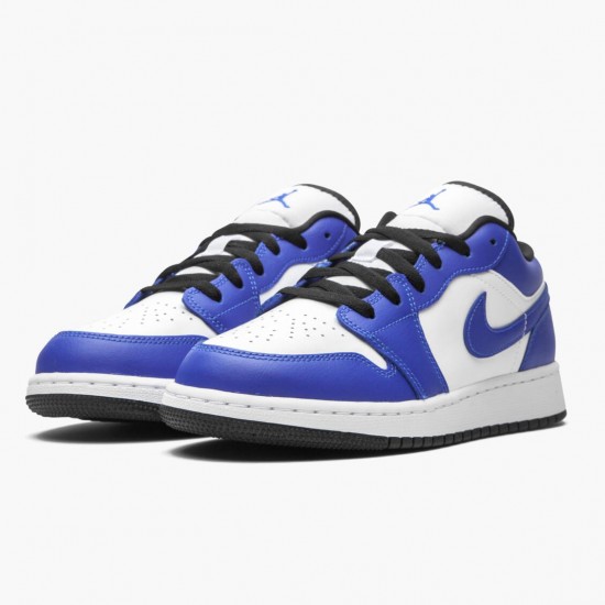 Kicksonfire Jordan 1 Retro Low Game Royal  White/Game Royal Black 553560-124