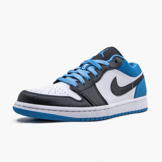 Kicksonfire Jordan 1 Retro Low Laser Blue Black/Black Laser/Blue White CK3022-004