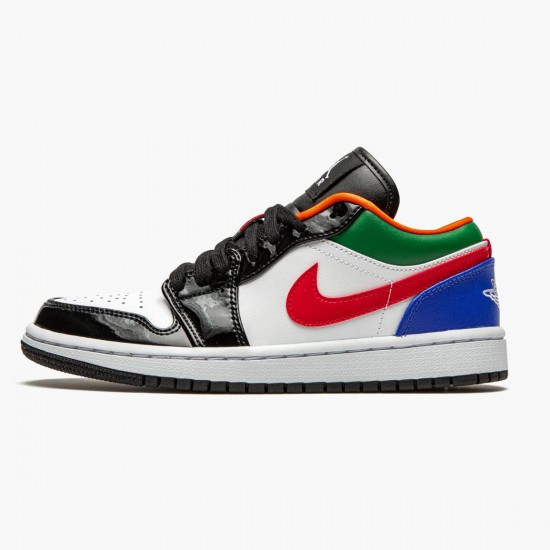 Kicksonfire Jordan 1 Retro Low Multi Color White/White Hyper Royal CZ4776-101