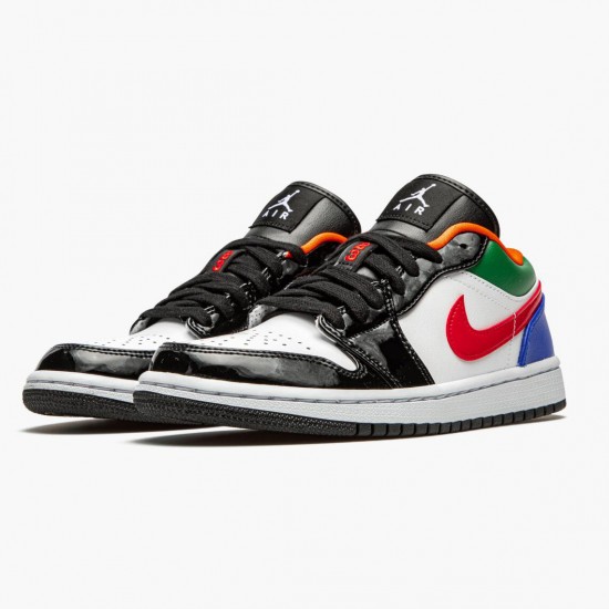 Kicksonfire Jordan 1 Retro Low Multi Color White/White Hyper Royal CZ4776-101