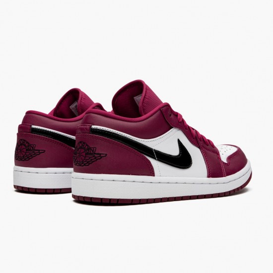 Kicksonfire Jordan 1 Retro Low Noble Red Noble Red/Black White 553558-604