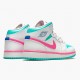 Kicksonfire Jordan 1 Mid Digital Pink WhiteDigital Pink Aurora Gree 555112-102