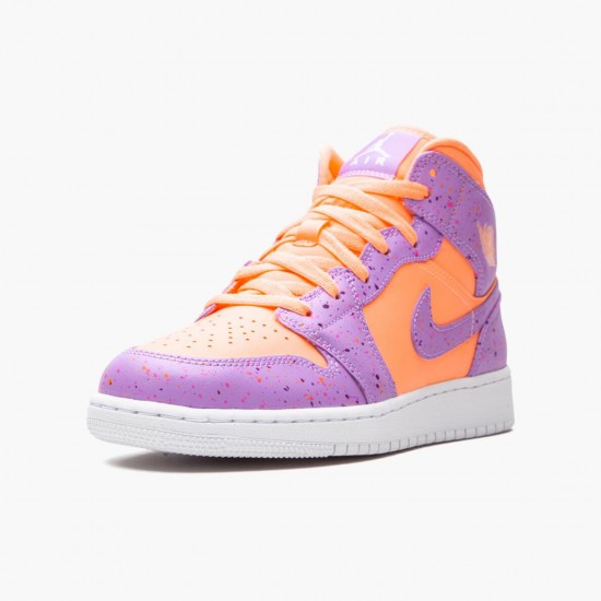 Kicksonfire Jordan 1 Mid SE Atomic Pulse Orange Pulse/Atomic Violet  AV5174-800