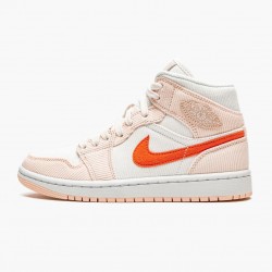 Kicksonfire Jordan 1 Mid SE Corduroy Sail Sail/Orange Quartz/White/Orange DA8009-108