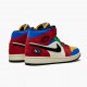 Kicksonfire Jordan 1 Mid SE Fearless Blue the Great Muslin/Varsity Red-Royal-Taxi-Black CU2805-100