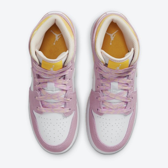 Kicksonfire Jordan 1 Mid SE GS Arctic Pink Light Arctic Pink/University Gold/White DC9517-600