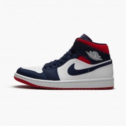 Kicksonfire Jordan 1 Mid SE USA White/Midnight Navy/Varsity Red 852542-104