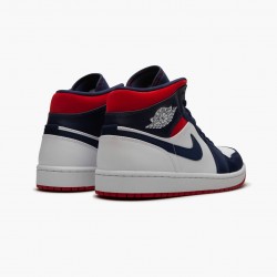 Kicksonfire Jordan 1 Mid SE USA White/Midnight Navy/Varsity Red 852542-104