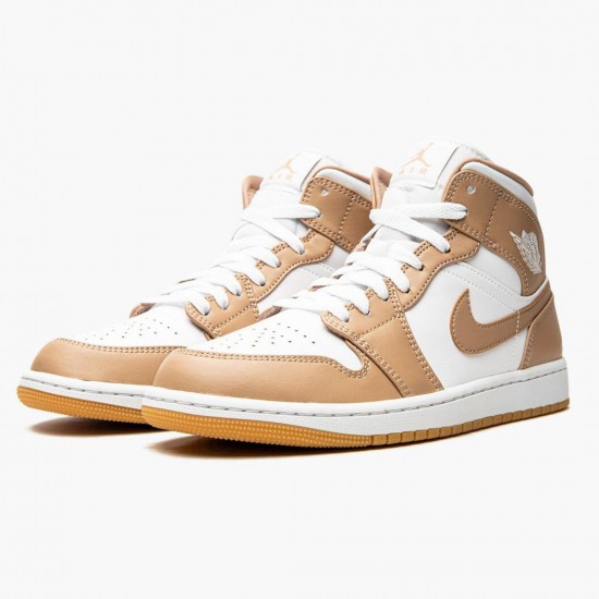 Kicksonfire Jordan 1 Mid Tan Gum Tan/White/Gum 554724-271