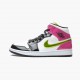 Kicksonfire Jordan 1 Mid White Black Cyber Pink  White/Black/Cyber Pink CZ9834-100