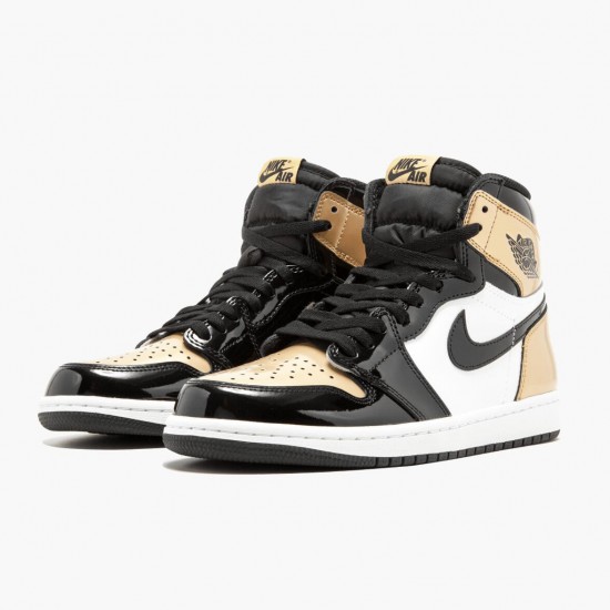 Kicksonfire Jordan 1 Retro Gold Toe Black/Metallic Gold/Summit Whi 861428-007