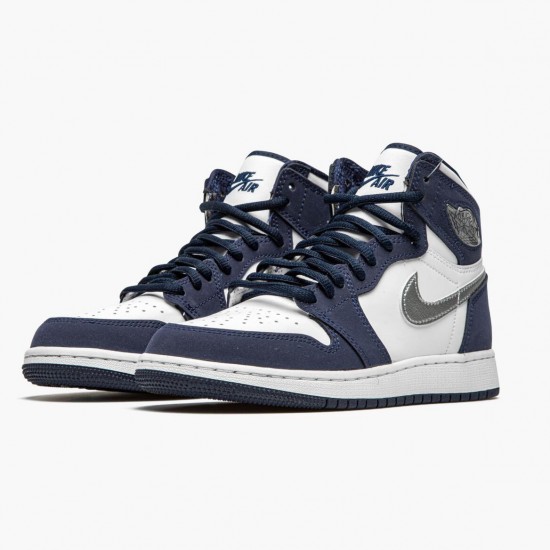 Kicksonfire Jordan 1 Retro High COJP Midnight Navy White/Midnight Navy/Metallic S DC1788-100