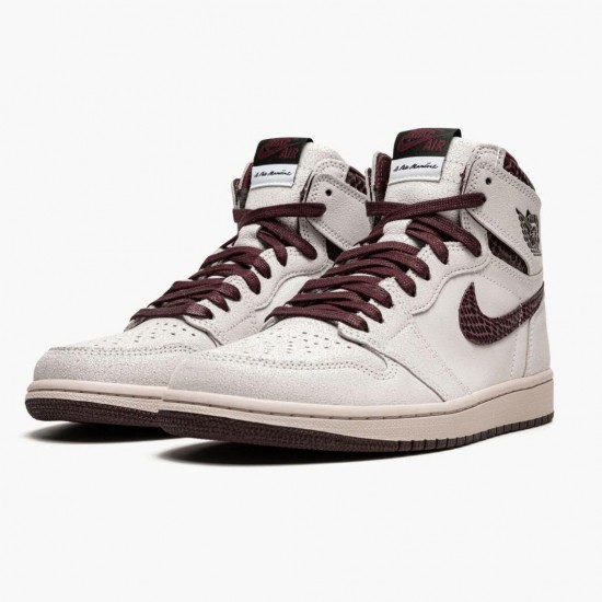 Kicksonfire Jordan 1 Retro High OG A Ma Maniére Sail/Burgundy Crush DO7097-100