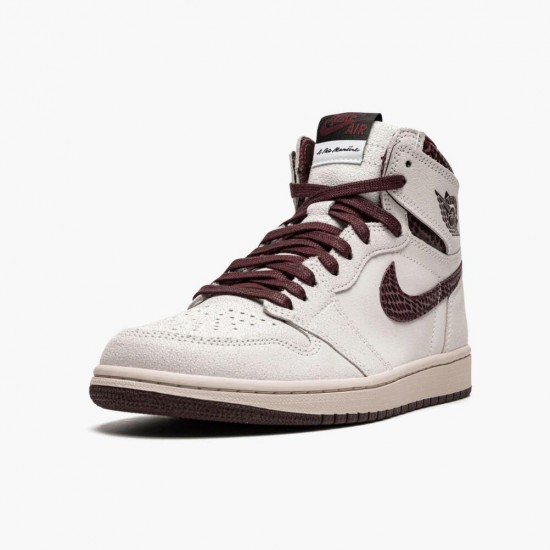 Kicksonfire Jordan 1 Retro High OG A Ma Maniére Sail/Burgundy Crush DO7097-100