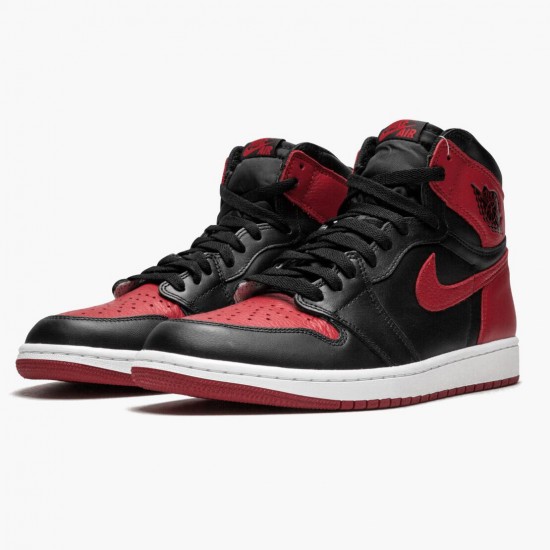 Kicksonfire Jordan 1 Retro High OG Banned Bred Black/Varsity Red-White 555088-001