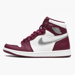 Kicksonfire Jordan 1 Retro High OG Bordeaux Bordeaux/White/Metallic Silver 555088-611