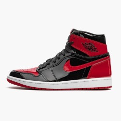 Kicksonfire Jordan 1 Retro High OG Patent Bred Red Black/White/Varsity Red 555088-063