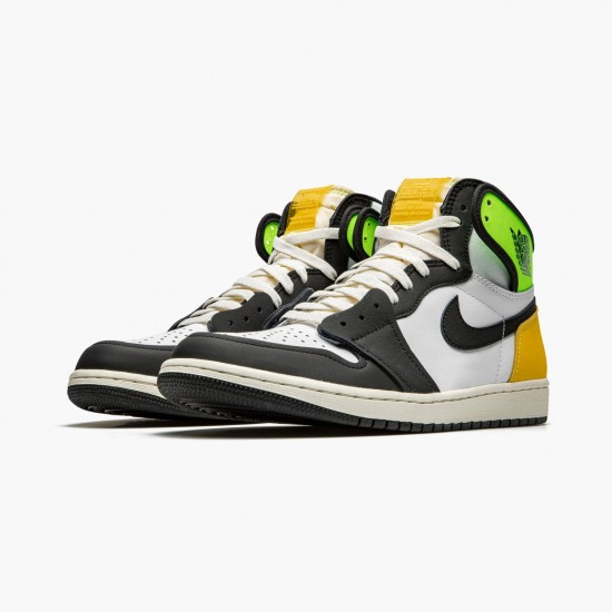 Kicksonfire Jordan 1 Retro High White Black Volt University Gold White/Black-Volt-University Gold 555088-118