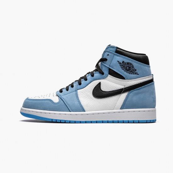 Kicksonfire Jordan 1 Retro High White University Blue Black White/University Blue-Black 555088-134