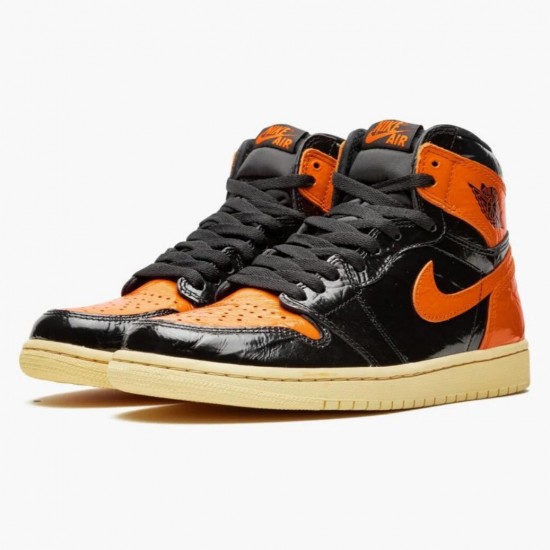 Kicksonfire Jordan 1 Retro Shattered Backboard BlackPale Vanilla Starfish Black/Pale Vanilla-Starfish 555088-028