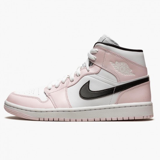 Kicksonfire Jordan 1 Mid Barely Rose Barely Rose/White/Black BQ6472-500