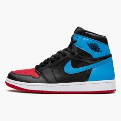 Kicksonfire Jordan 1 High OG UNC To Chicago Black/Dark Powder Blue/Gym Red CD0461-046