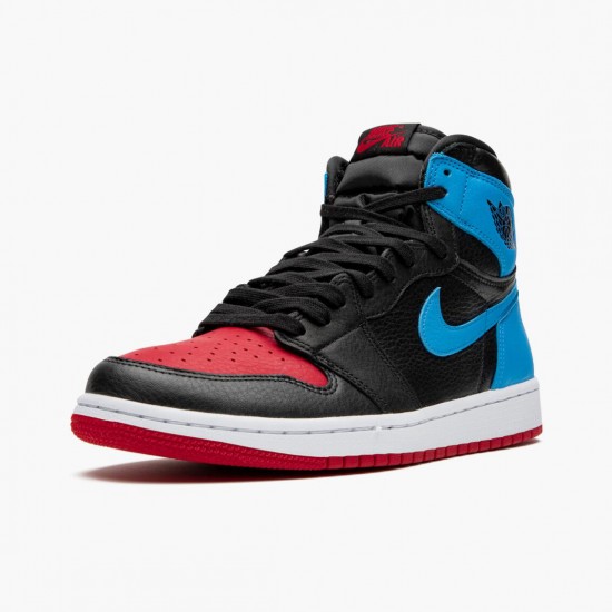 Kicksonfire Jordan 1 High OG UNC To Chicago Black/Dark Powder Blue/Gym Red CD0461-046