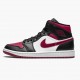 Kicksonfire Jordan 1 Mid Bred Toe Black/Gym Red/White  554724-066