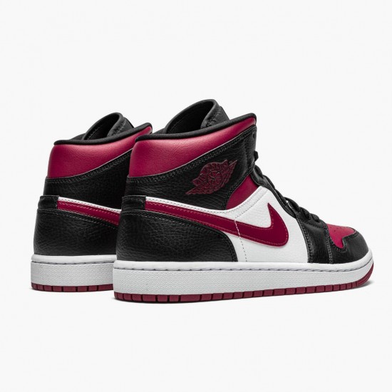 Kicksonfire Jordan 1 Mid Bred Toe Black/Gym Red/White  554724-066