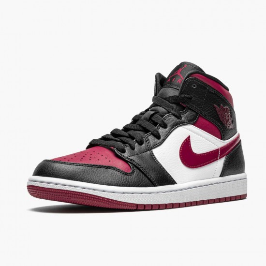 Kicksonfire Jordan 1 Mid Bred Toe Black/Gym Red/White  554724-066