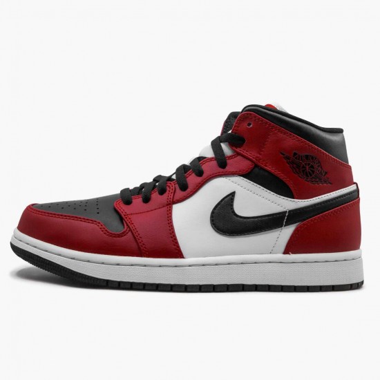 Kicksonfire Jordan 1 Mid Chicago Black Toe Black/Gym Red/White 554724-069