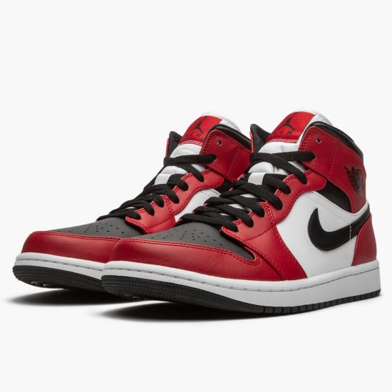 Kicksonfire Jordan 1 Mid Chicago Black Toe Black/Gym Red/White 554724-069