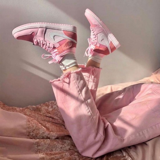 Kicksonfire Jordan 1 Mid Digital Pink Digital Pink/White Pink/Foam Sail CW5379-600