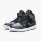 Kicksonfire Jordan 1 Mid Iridescent Black Black/Pale Ivory/Multi Color  BQ6472-009