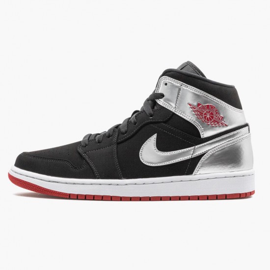 Kicksonfire Jordan 1 Mid Johnny Kilroy Black/Gym Red/Metallic Silver  554724-057