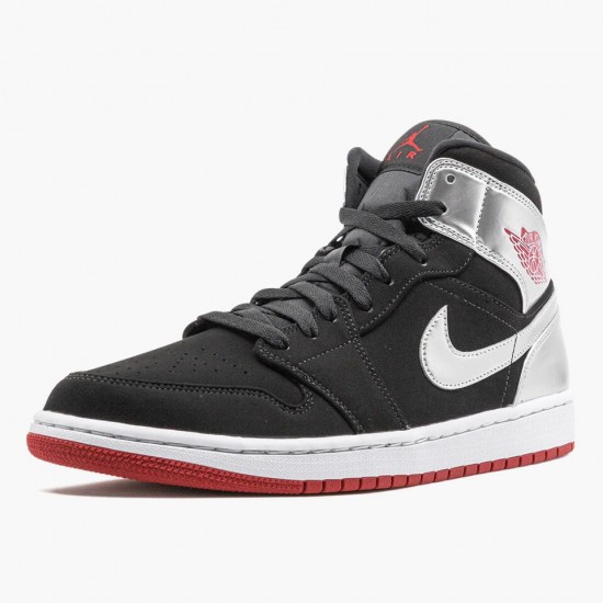 Kicksonfire Jordan 1 Mid Johnny Kilroy Black/Gym Red/Metallic Silver  554724-057