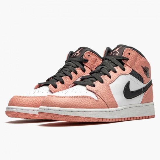 Kicksonfire Jordan 1 Mid Pink Quartz Pink Quartz/DK Smoke Grey  555112-603