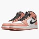 Kicksonfire Jordan 1 Mid Pink Quartz Pink Quartz/DK Smoke Grey  555112-603