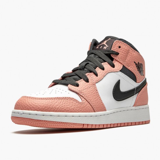 Kicksonfire Jordan 1 Mid Pink Quartz Pink Quartz/DK Smoke Grey  555112-603