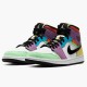 Kicksonfire Jordan 1 Mid SE Multicolor White/Black/Lightbulb Team Ora  CW1140-100