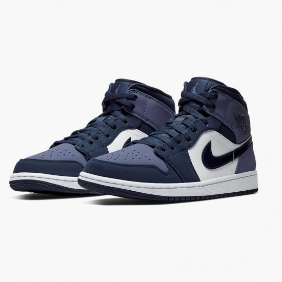 Kicksonfire Jordan 1 Mid Sanded Purple Obsidian/Sanded Purple/White  554724-445