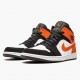 Kicksonfire Jordan 1 Mid Shattered Backboard Black/White Starfish  554724-058