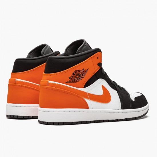 Kicksonfire Jordan 1 Mid Shattered Backboard Black/White Starfish  554724-058