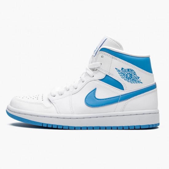 Kicksonfire Jordan 1 Mid UNC University Blue/White  BQ6472-114