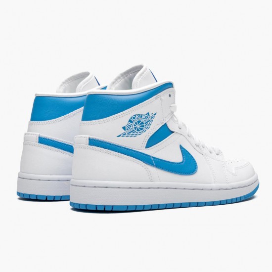 Kicksonfire Jordan 1 Mid UNC University Blue/White  BQ6472-114