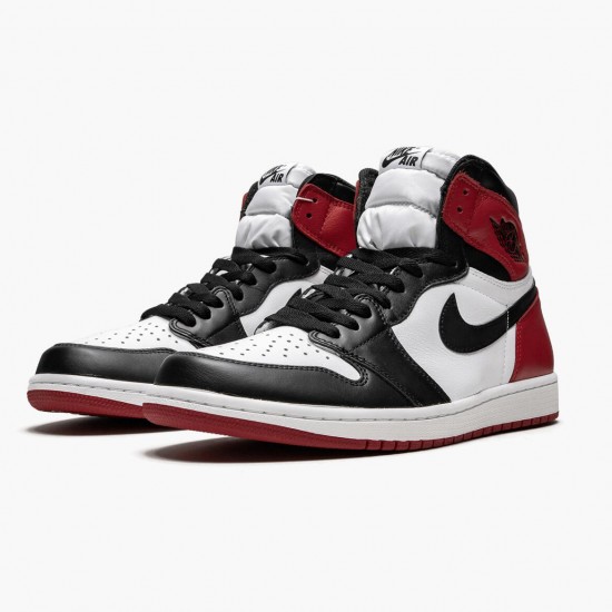 Kicksonfire Jordan 1 Retro High OG Black Toe White/Black/Varsity Red 555088-125